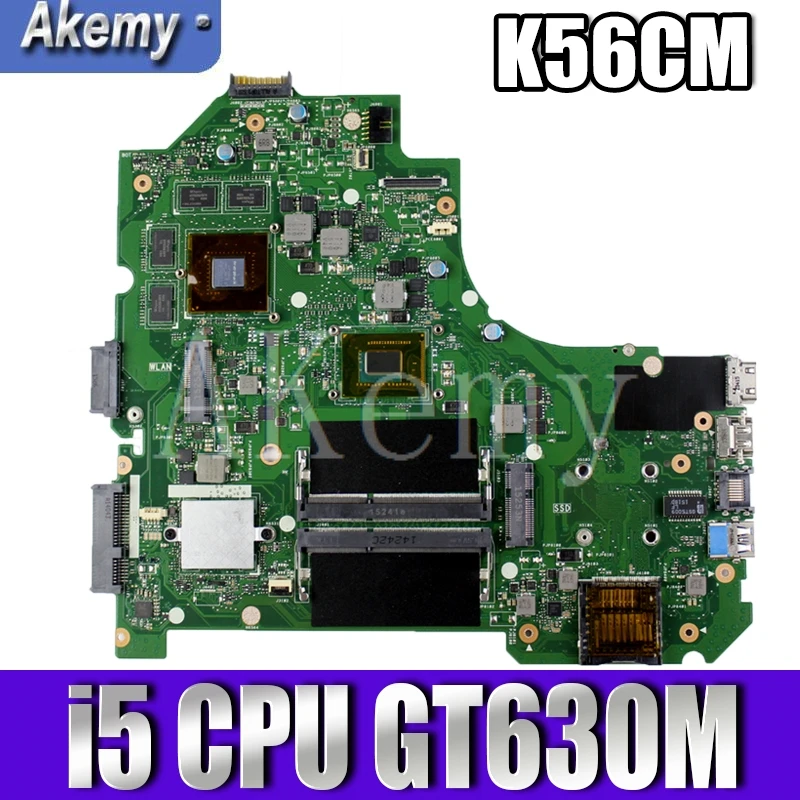 Akemy K56CM Laptop motherboard For Asus K56CM K56CB K56C S550CM S550C Test original mainboard I5 CPU GT630M
