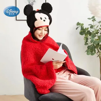 

Disney Mickey Minnie Mouse Winnie Bear Adult Children Girls and Boys Cloak Cape Home Blanket Winter Thick Comfy TV Blanket Warm