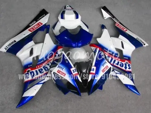 Body kits bodywork white blue Tank For YAMAHA YZF R 6 600 YZF-600 YZFR6 YZF-R6 06 07 YZF600 R6 2006 2007 Fairings Kit | Автомобили и