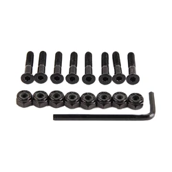 8Pcs Skateboard Trucks Screws Hardwares M5x25/29/32/38/44/50mm Mounting Bolts Anti-rust Carbon Steel Durable Bridge Nails Nuts