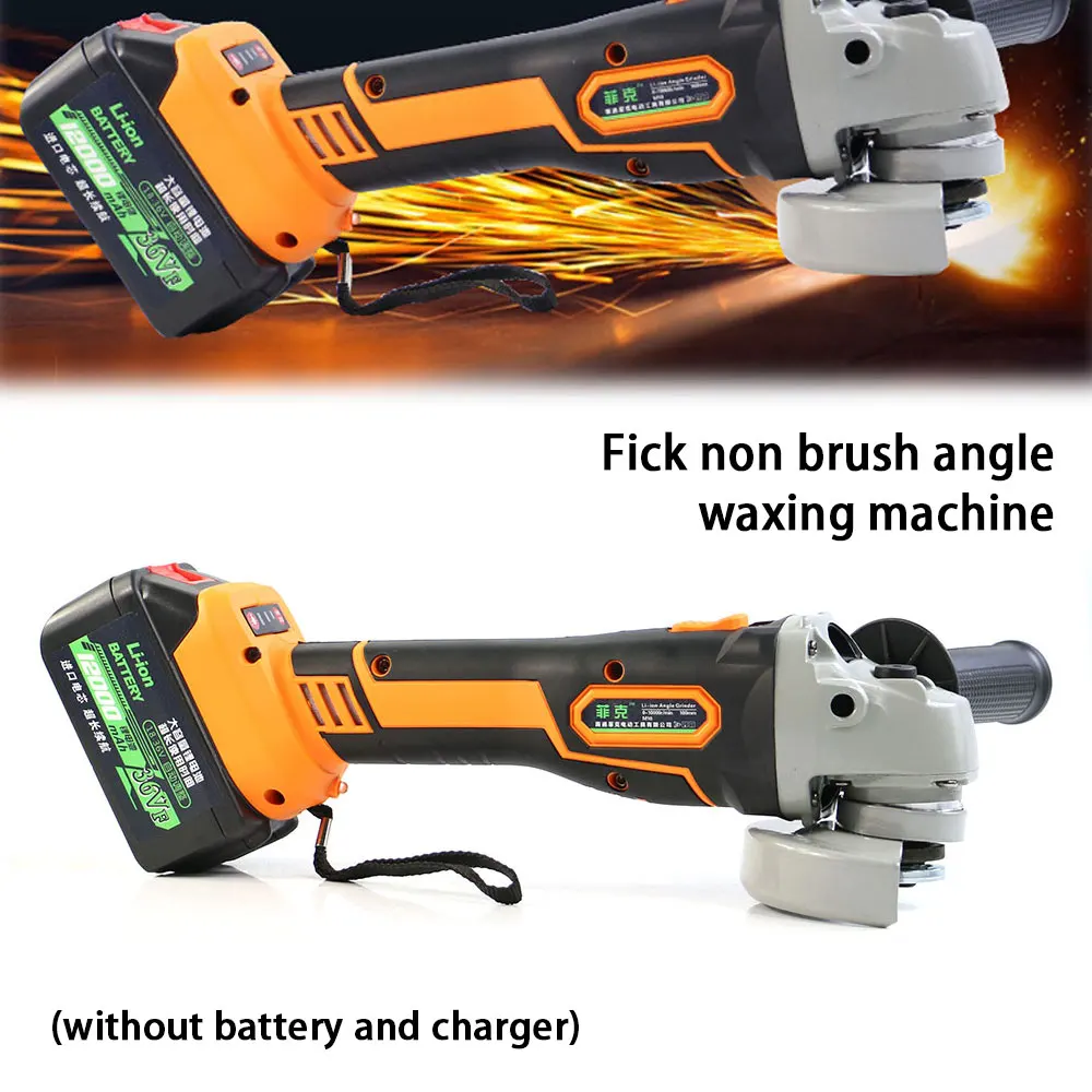 

100mm 18V Brushless Wireless Impact Angle Grinder Head Tools Kit Without Battery Durable And Practical High Quality