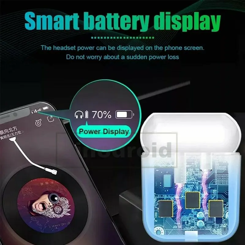 i14 TWS Smart Touch Control Mini Earphone Wireless Bluetooth 5.0 Stereo Earbuds Sports Earphone Power Display for iPhone