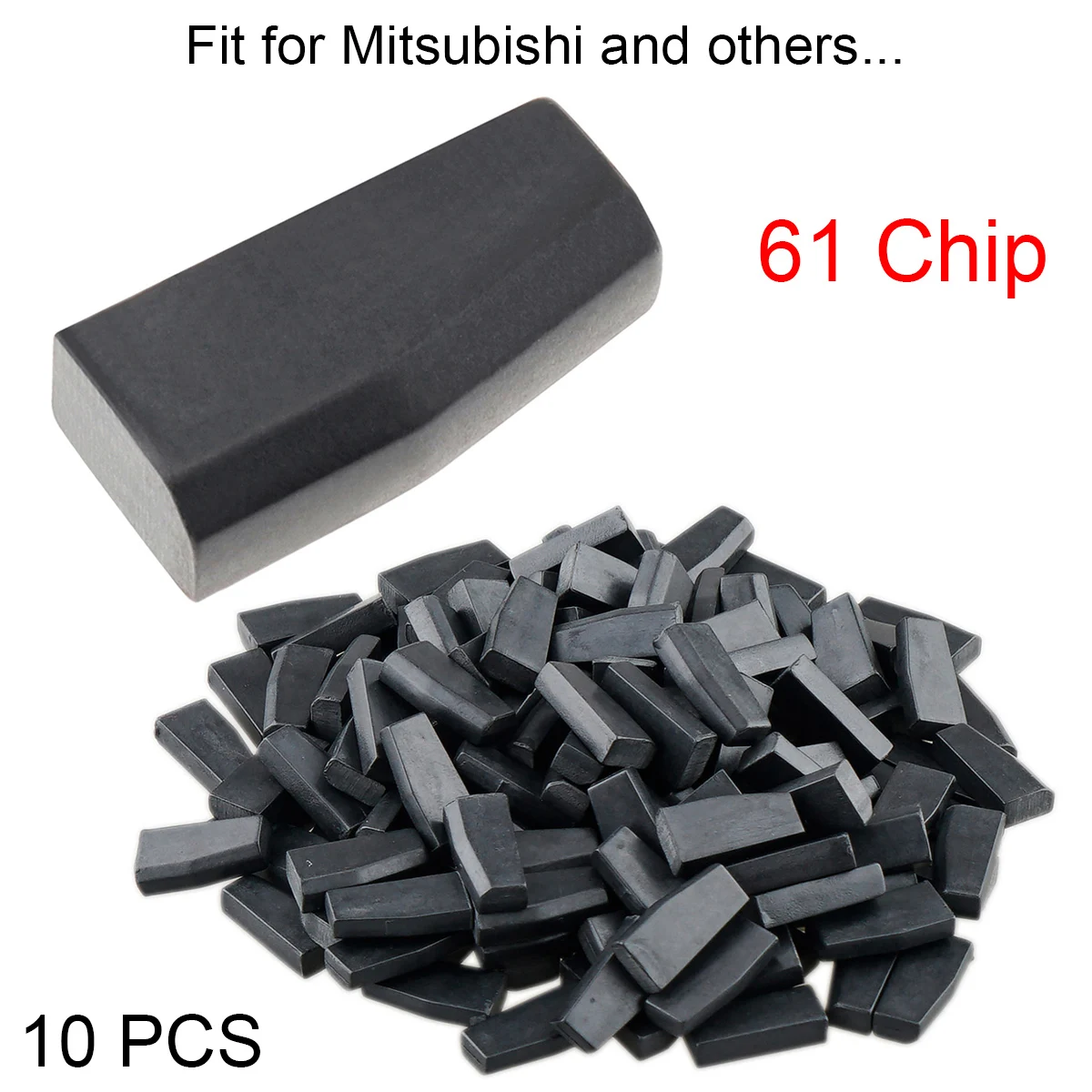 10pcs Blank T19 ID61 4D61 Carbon Chip Car Key Transponder Chips Keyless for Mitsubishi Lancer OutlanderL200 Shogun Pajero Monter