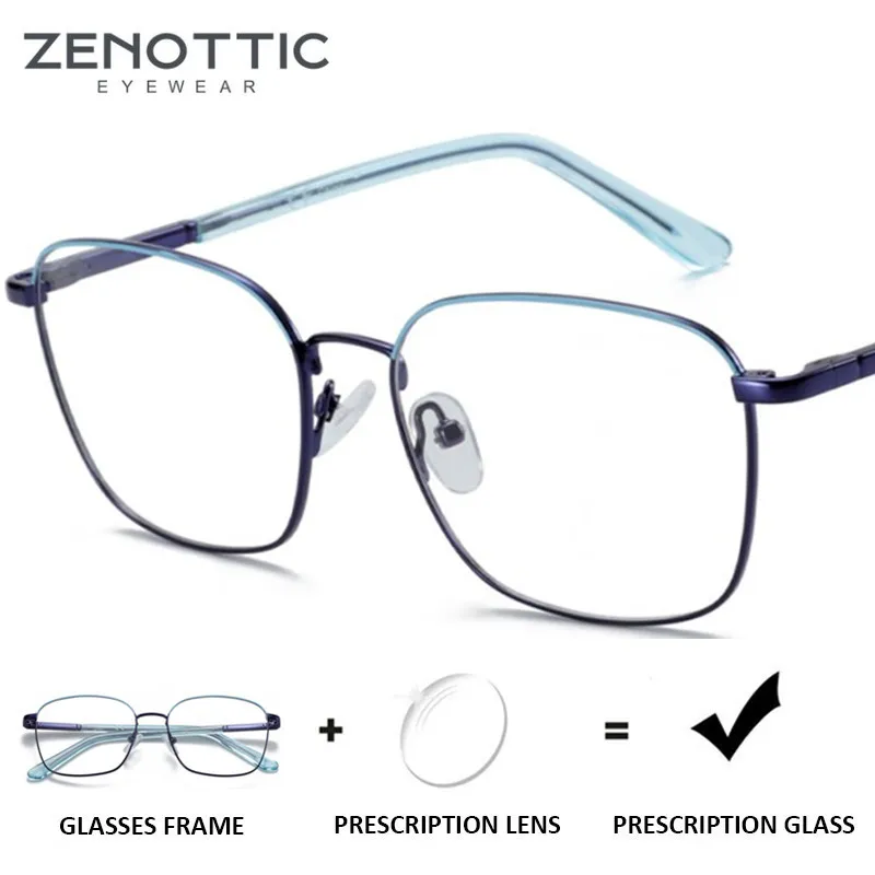 ZENOTTIC титановый рецепт прогрессивные очки для мужчин и женщин квадратные