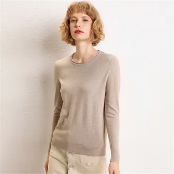 

Autumn Winter Long Sleeve Female Sweater Knitting Pullover Sweater Women's O-neck Gray Basic Sweater Casual Knitwear Korean Tops