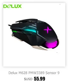 Delux Gamer Gaming T9X механическая клавиатура мышь комбинированная профессиональная Проводная клавиатура с одной рукой M618 Plus RGB вертикальная мышь