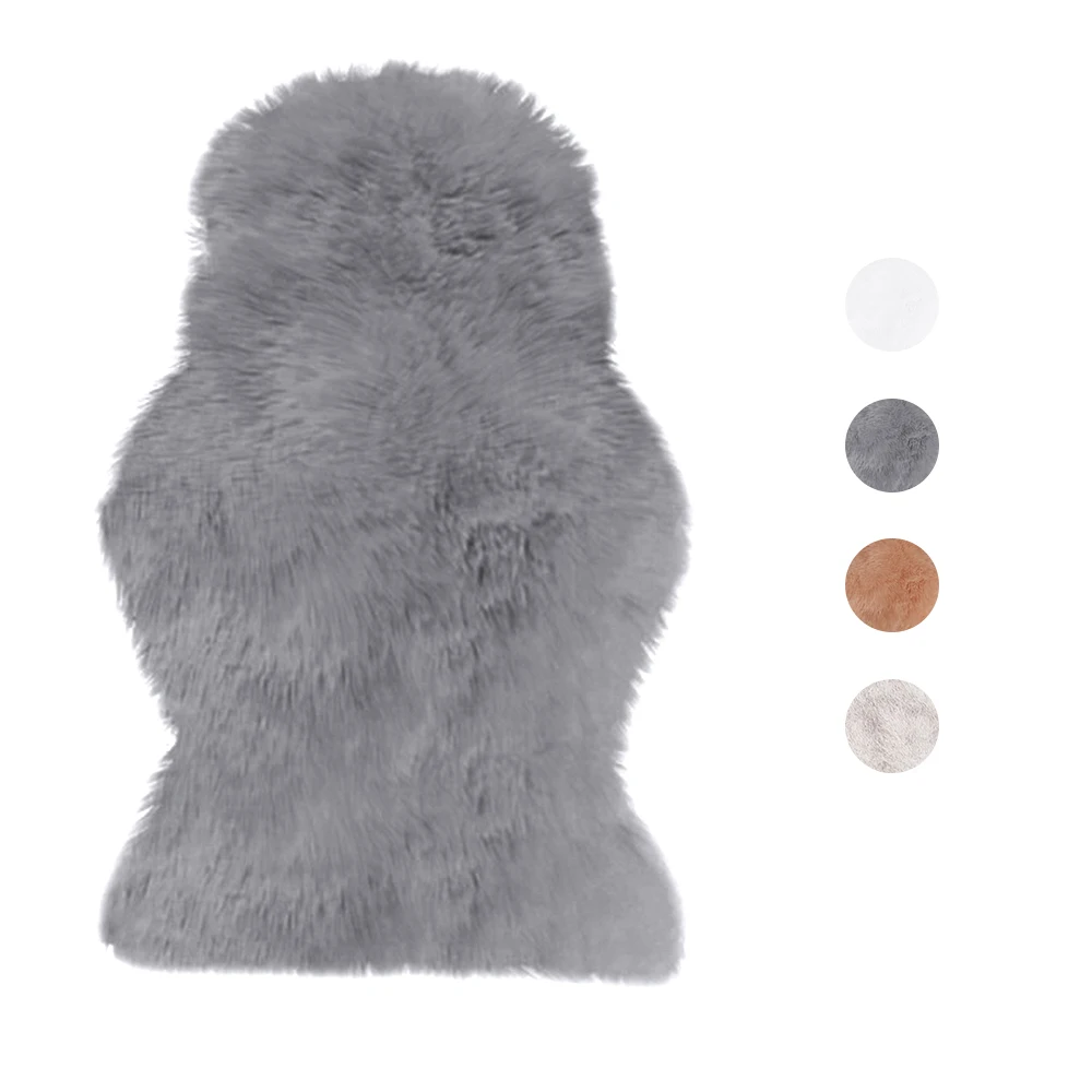 

Fur Faux Artificial Sheepskin Carpet Washable Seat Pad Fluffy Rugs Hairy Wool Soft Warm Carpets For Living Room