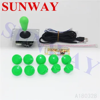 

1 Player DIY arcade joystick handle set kits with 8 Way Joystick Push buttons Zero Delay USB encode to PC joystick button