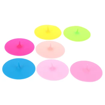 

1pc Creative Silicone Leakproof Airtight Sealed Glass Cup Cover Coffee Mug Suction Seal Lid Cap Cover Candy Color