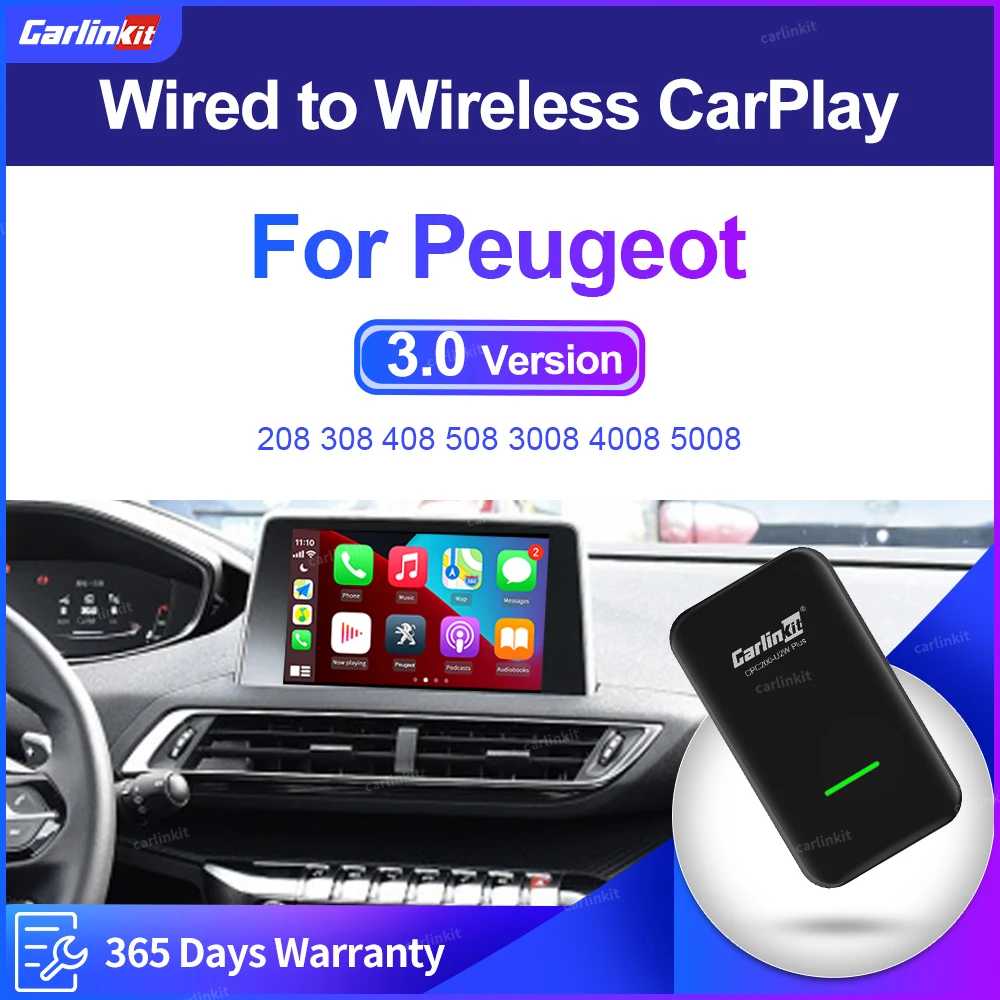 Carlinkit 3.0 беспроводной CarPlay адаптер для Peugeot 208 308 408 508 3008 4008 Carplay2Air AriPlay смарт-бокс USB