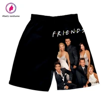 Шорты для друзей летние мужские модные шорты из полиэстера Kpop Популярные пляжные шорты Харадзюку