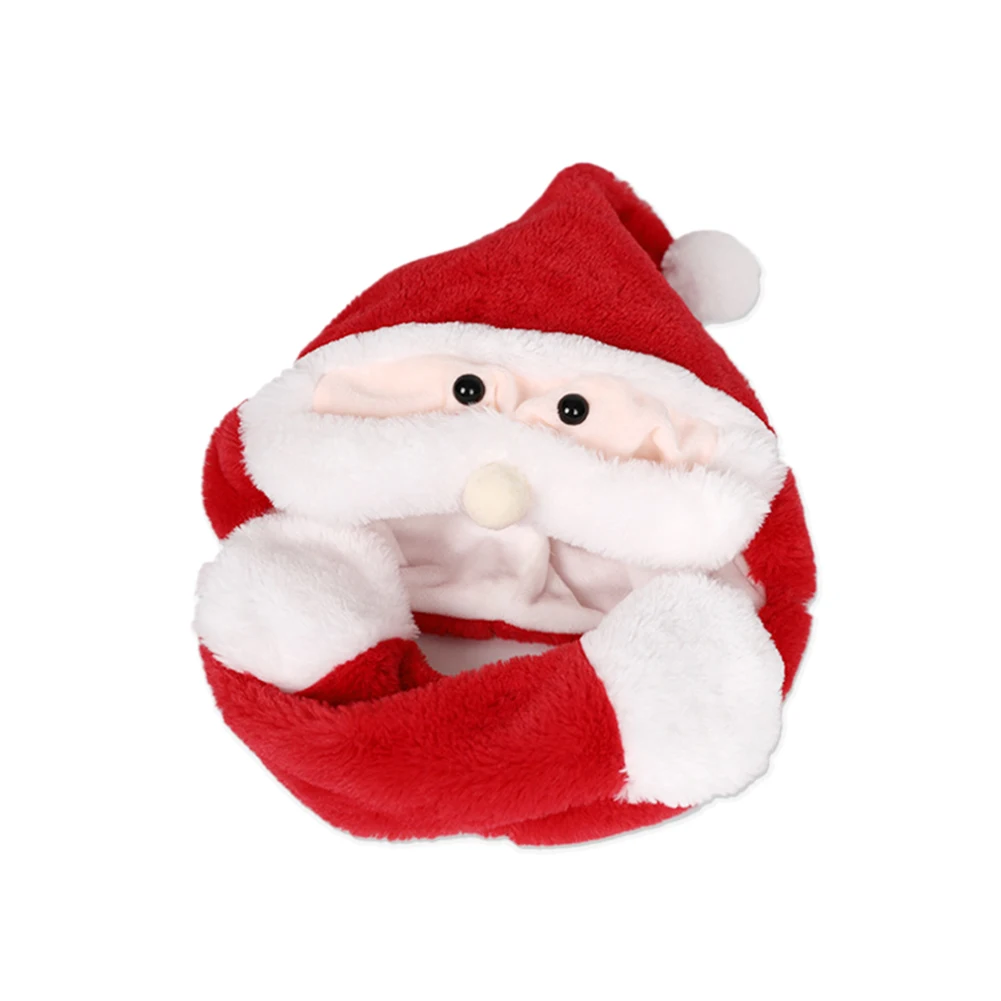 

Men Women Ear Moving Christmas Party Hand Pinching Hat Cute Home Funny Plush Cartoon Decorative Props Soft Faux Fur