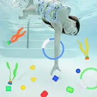 Diving Toys Aquatic plant Torpedos Bandits Stringed Octopus Diving Ring Swimming Pool Water Games Training Gift Set Toys For kid 2