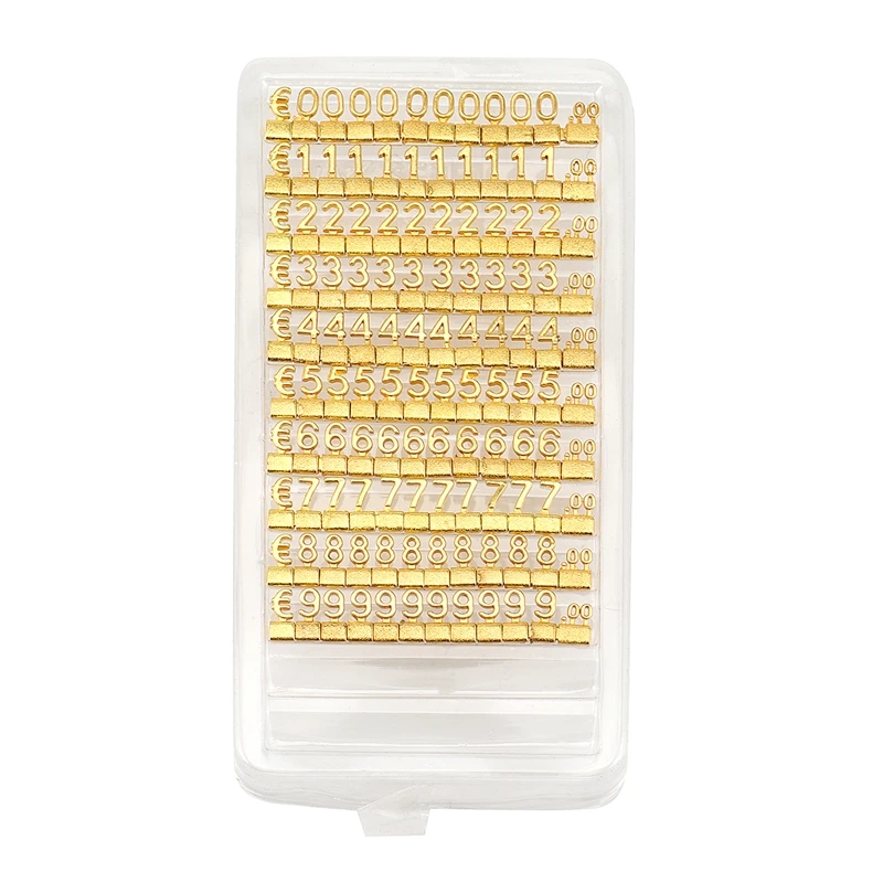 10 Sets 3D Metal Shelves Adjustable Price Square Kit for Shop Display Jewelry Watch Office Label Gold |