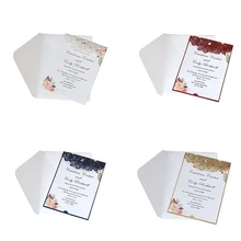 10 комплектов, розы, лазерная резка, бизнес год, свадьба, детский душ, пригласительные открытки с конвертами, на заказ, вечерние, декоративные принадлежности