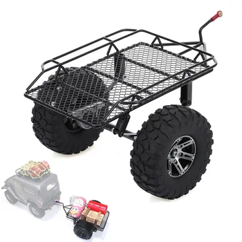 

RC Car 1/10 Remote Control Climbing Car Small Trailer High-Grade Metal Wheel Modification Upgrade Accessories D90 SCX10 Trx4