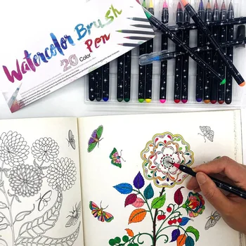 

20Pcs/Set Different Colors Art Sets Watercolor Pen Creative Comic Hand-Painted Soft Pen Practical Painting Supplies Sets