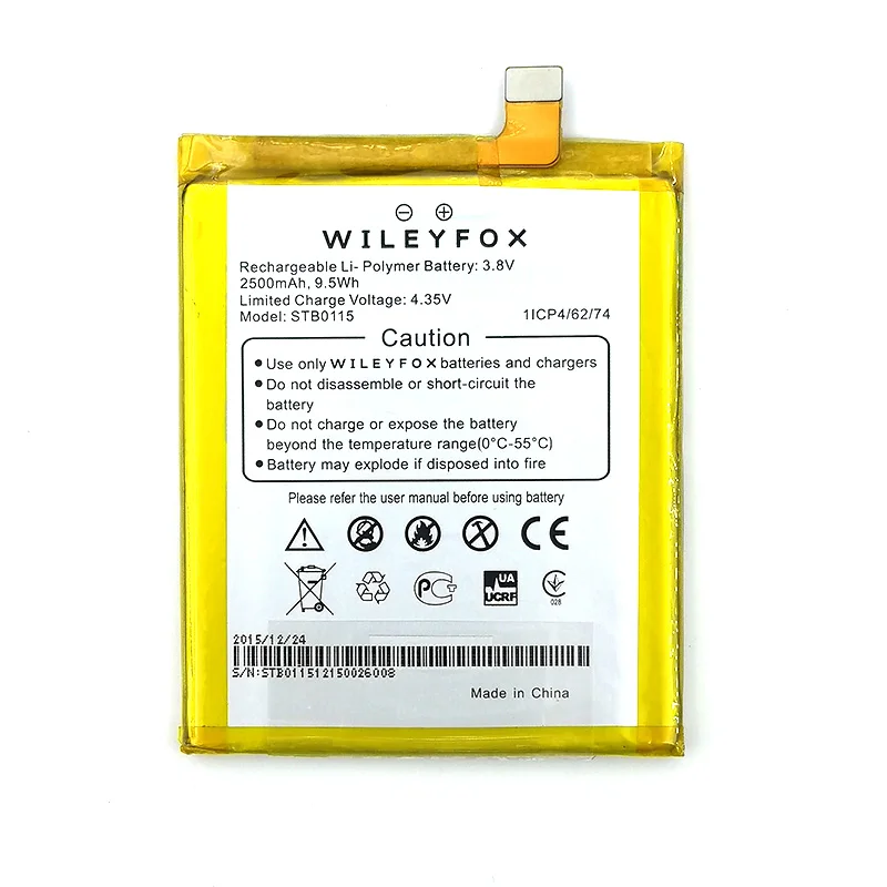 2500 мАч STB0115 батарея для wileyfox Storm STB0115 мобильный телефон новейшее производство высокое качество батареи