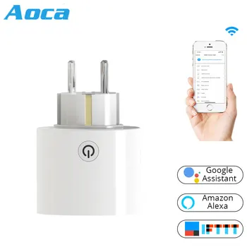 

Wi-Fi Smart Power Socket Plug EU Standard Work With Amazon Alexa and Google Home No Hub Required