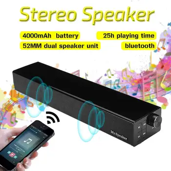 

TV Speaker Wireless Bluetooth Speaker Portable Column home theatre Soundbar Subwoofer with FM for Computer TV Sound music center