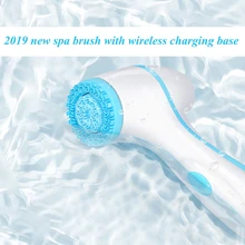 Очищающая лицевая щетка, очищающая вращающаяся перезаряжаемая щетка для лица с 3 головками, полная спа-система для лица, косметический массаж лица