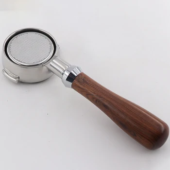 

58Mm Stainless Steel Coffee Machine E61 No Base Filter Bracket Coffee Bottomless Handle Coffee Spoon Wooden Handle Professional