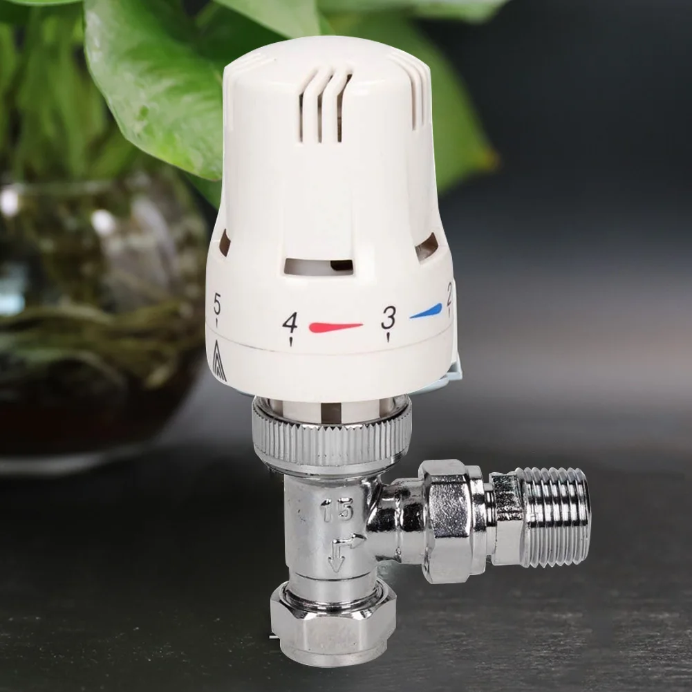 Жидкая Чистая медь термостатическая система отопления контроль температуры радиатор автоматический прямой тип датчик Регулируемый DN15