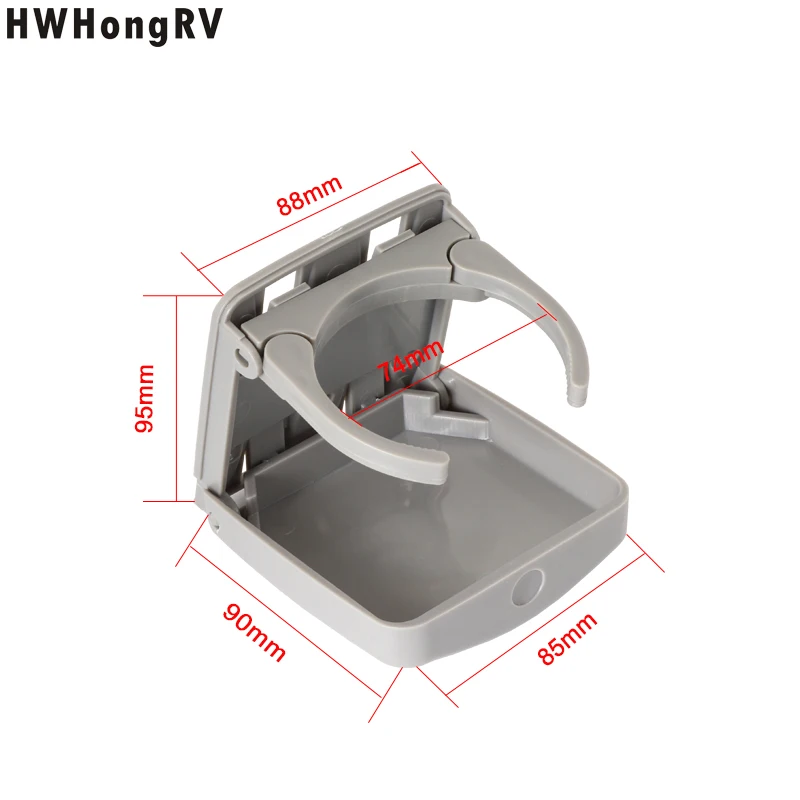 2 PCS Car Bottle Bracket With Adjustable Function Golf Cart Drink Holder Marine Nyron Rail Mount Cup Holder Yacht Grey Color