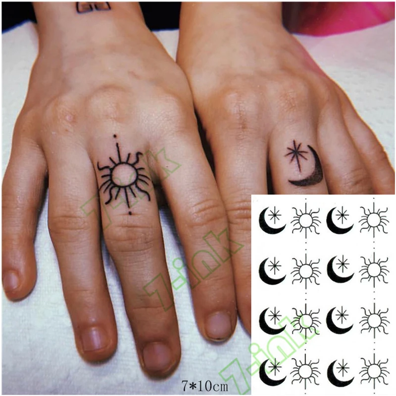 Autoadesivo Del Tatuaggio Temporaneo Impermeabile Minimalista Piccolo Sole Luna Piuma Serpente Body Art Flash Tatuaggio Finto Per Uomo Donna Bambini Temporary Tattoos Aliexpress