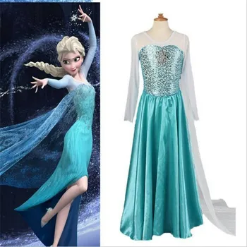 

Snow Queen cospaly Queen Elsa Frozen 2 Adult anime show costume dress Halloween masquerade female Party costume and wigs