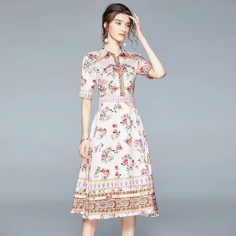 Half sleeve floral dress Clearance