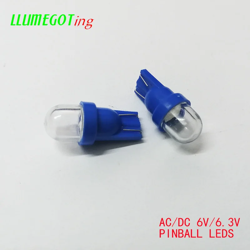 100 Pcs T10 W5W 194 LED Bulbs - 6V DC, 0.24W, For Pinball, Auto, & DIY Lighting