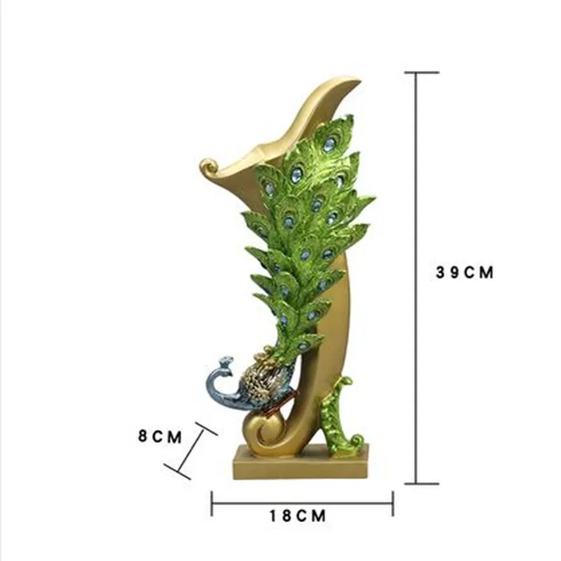 Креативная ваза с павлином креативное европейское искусство для дома офиса