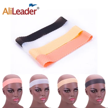 

Alileader 1/2/5Pcs Transparent Silicone Headband 6Colors Silicone Wig Grip Headband Silicone Soft Drop-Shaped Hair Band Wig Grip