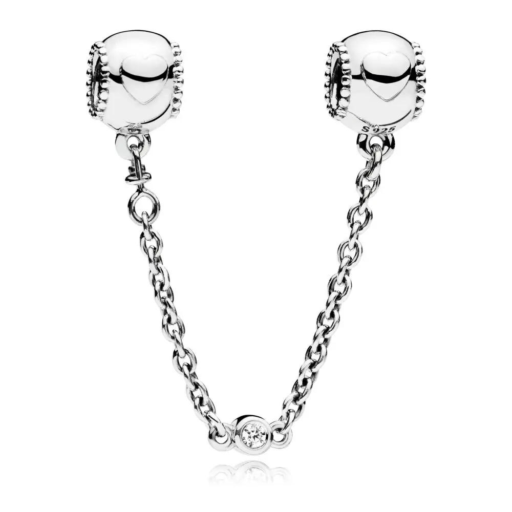 KAAOER 925 пробы Silver11 Радуга Сердце рифма розовое золото классический логотип безопасности цепи темперамент подарок девушке - Цвет: Оранжевый