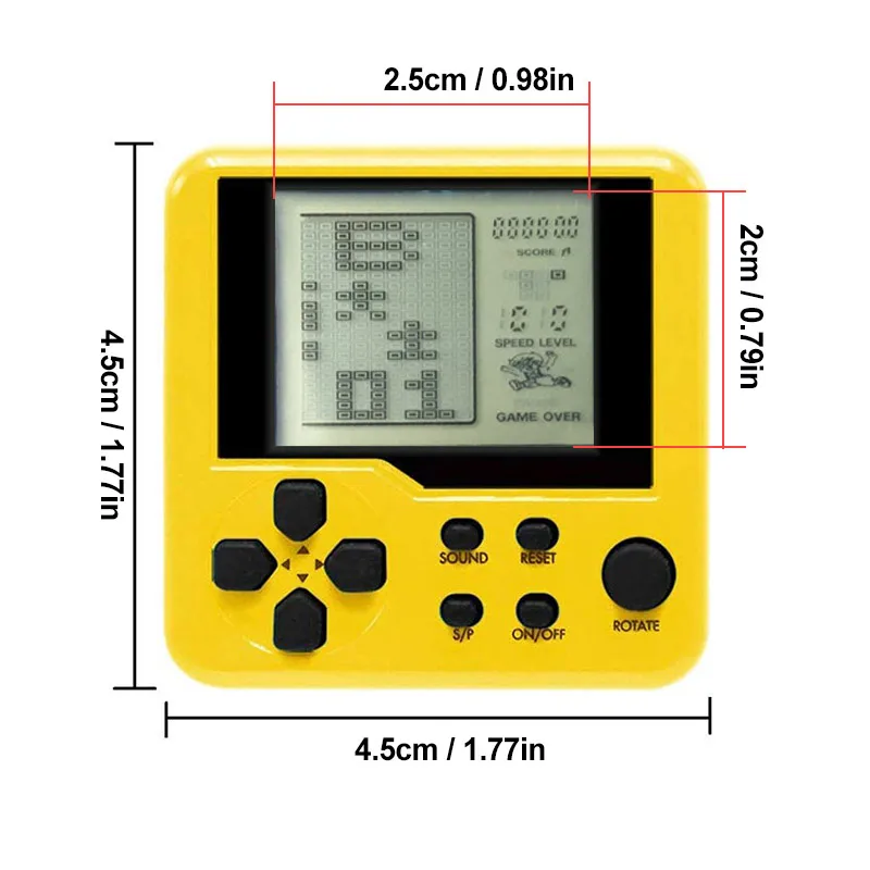 Tetris портативная игровая консоль детская головоломка электронные игрушки многоцветный ретро игровая консоль мини-игра ручной плеер для детей