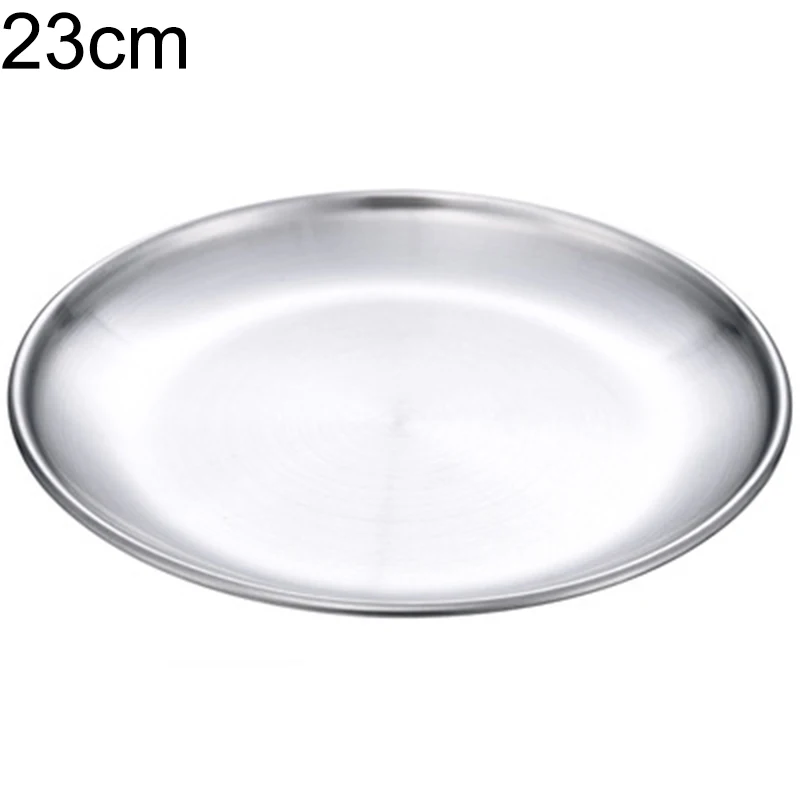 Нержавеющая сталь круглая тарелка еда закуска сухие фрукты Ресторан лоток салат