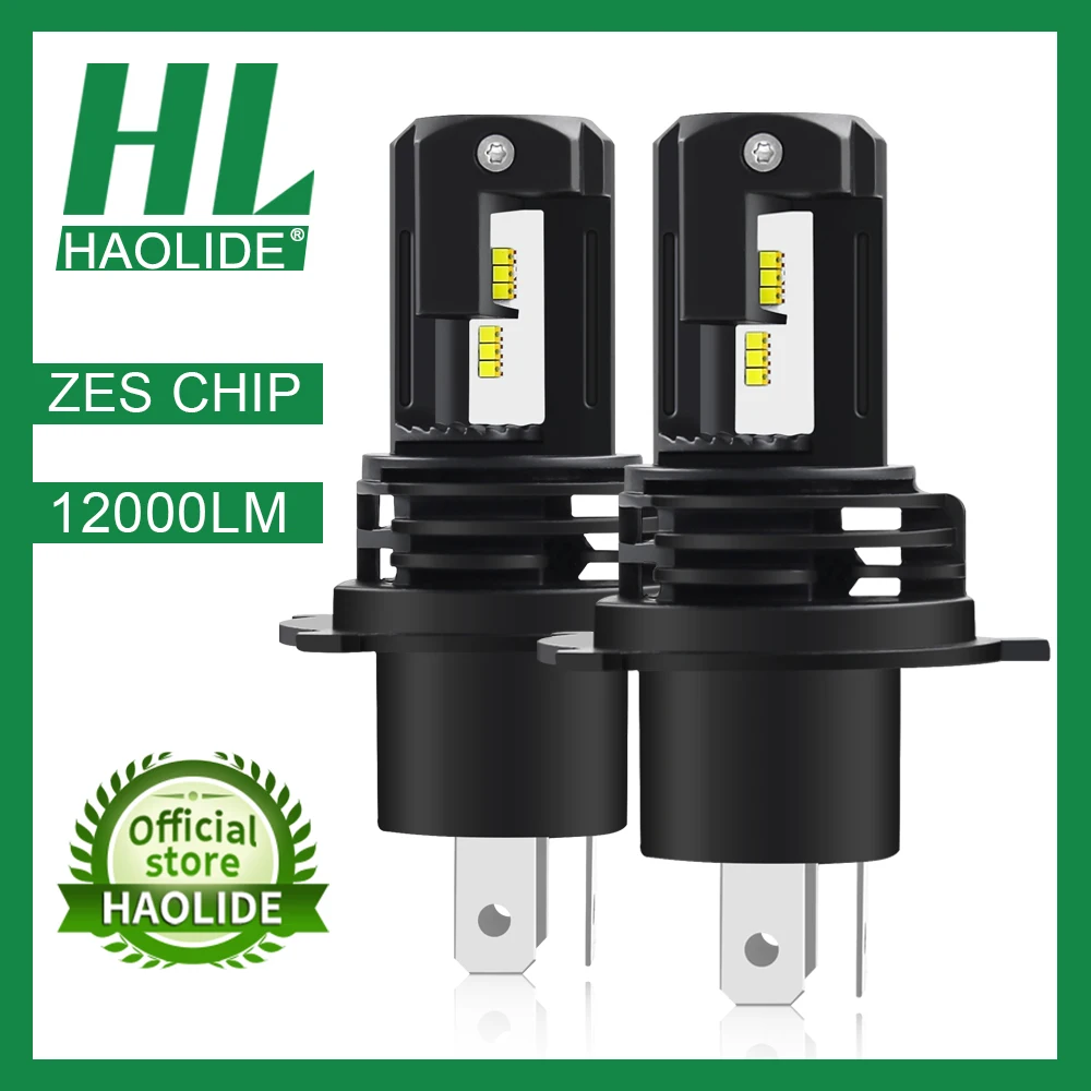 Tanie HL ZES Chip H1 H4 H7 H11 LED żarówki lodowe na reflektory samochodowe HB3 9005 HB4 9006 LED H8 lampa przeciwmgielna 6000K lampy motocyklowe H4 LED żarówki
