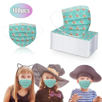 

10/100PCS Kids Children's Mask Disposable Face Mask 3Ply Ear Loop Mask Face Mouth Mask masques enfants mascarilla #Y40