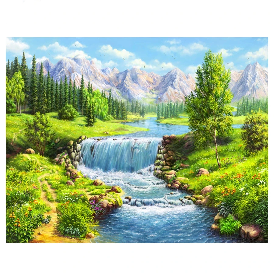 Full,square&round Diamond Embroidery,natural scenery landscape 5d Diamond Painting,Cross Stitch,3D,Mosaic photo,pattern,Crafts_副本