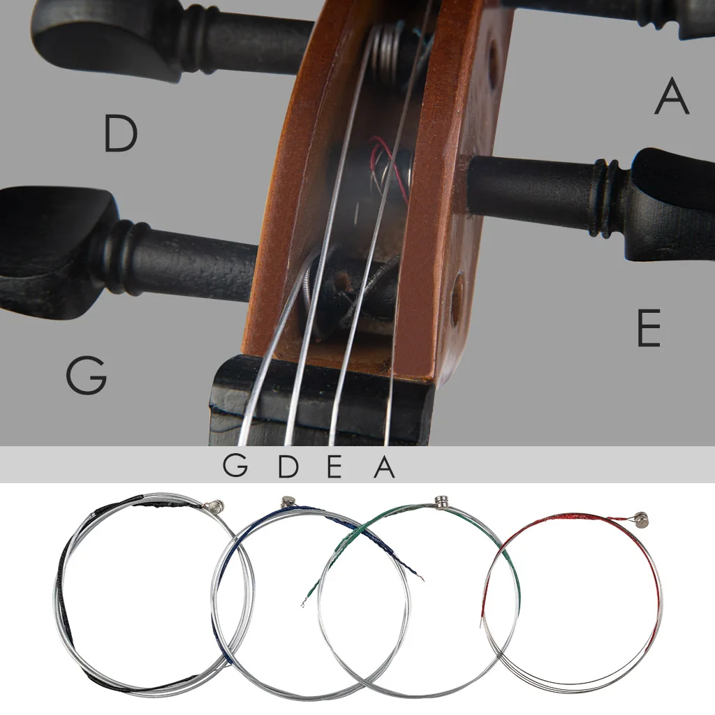 Full Set High Quality Violin Strings 1/2 1/4 1/8 4/4 3/4 Replacement Accessories Nickel Steel Spherical Tip Violin Strings Full Set High Quality Violin Strings 1/2 1/4 1/8 4/4 3/4 Replacement Accessories Nickel Steel Spherical Tip Violin Strings