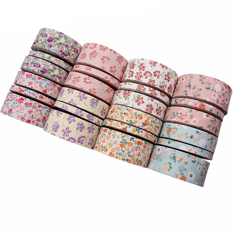2Yards Flowers Grosgrain Ribbon DIY Hair Bow Crafts Sewing Fabric Gift Wrapping Material Pet Rope Accessories Wedding Decoration ribbon decoration grosgrain ribbon ribbon supplies sewing ribbon wrapping ribbon