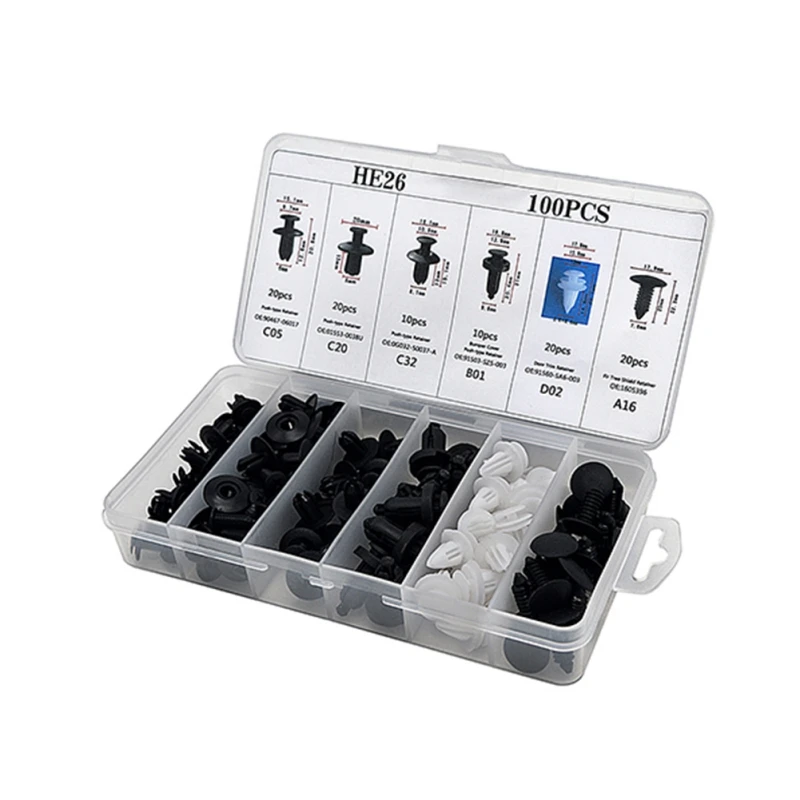 

For universal Black Plastic Vehicle Car Bumper Clips Fastener Buckle Interior Trim Card Door Liner Fixed Clamp H42 H31 H26 H17