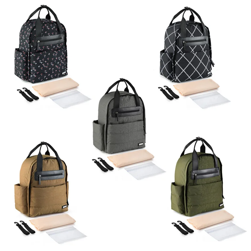 

New Fashion Baby Diaper Waterproof Large Capacity Maternity Bag Stroller For Baby Care Nappy Bags Backpack With Changing Straps