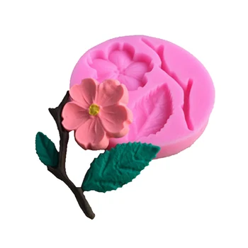 

3D Flower Silicone Mold Plum Blossom Fondant Molds Cake Decorating Tools Chocolate Sugar Art Displays Cake Tools