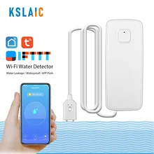 KSLAIC New-Water Leakage Alarm Detector Wireless Wifi Water Leak Sensor Overflow Alarm System Tuya Smart Life APP Push Alerts KSLAIC New-Water Leakage Alarm Detector Wireless Wifi Water Leak Sensor Overflow Alarm System Tuya Smart Life APP Push Alerts