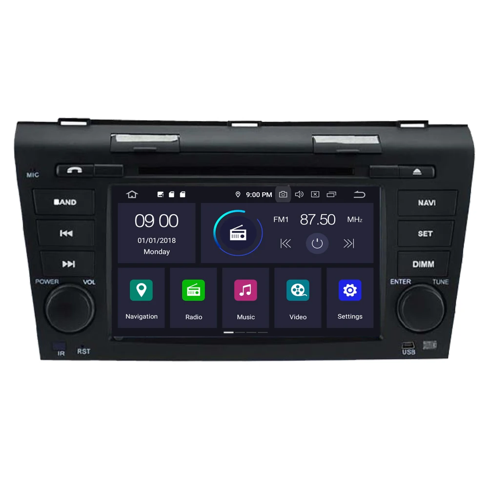 Excellent RoverOne Car Media DVD Player For Mazda 3 2003 - 2009 Android 9.0 Octa Core Autoradio GPS Navigation Radio Stereo PhoneLink 1