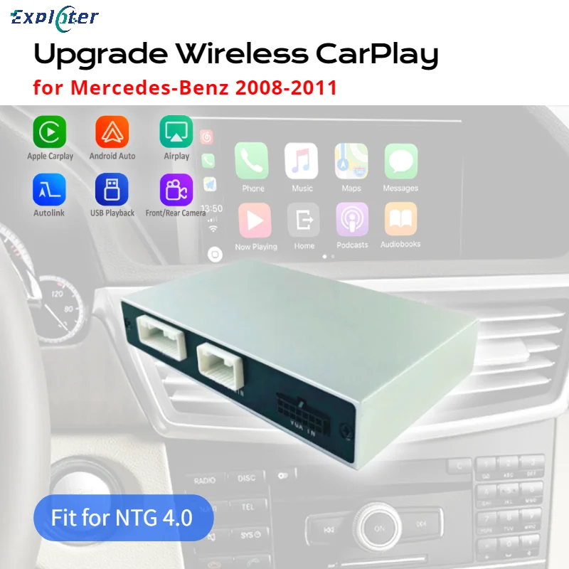 Exploter Wireless Carplay for C-Class (W204) E-Class (W212) GLK (X204) Mercedes Benz 2008-2011 NTG 4.0 best truck gps