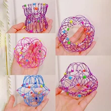 Jouet de décompression pour enfants et adultes, Mandala Anti stress, panier de fleurs, anneau en acier adouci, Fidget, idée cadeau
