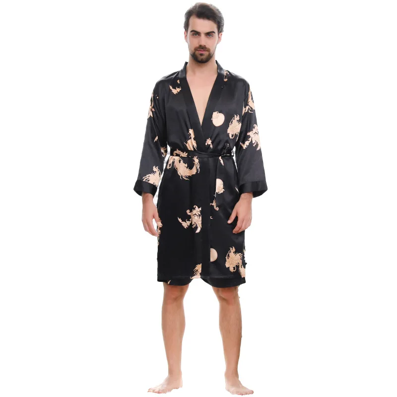 5XL 4XL Двухсекционный набор больших мужских ночных рубашек больших размеров и набор женских ночных халатов, парные ночные рубашки, кимоно, мужской сексуальный халат, шелковый халат